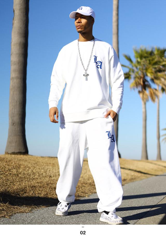 ACE FLAG 上下セット 長袖 ブランド メンズ 青/白/黒 大きいサイズ