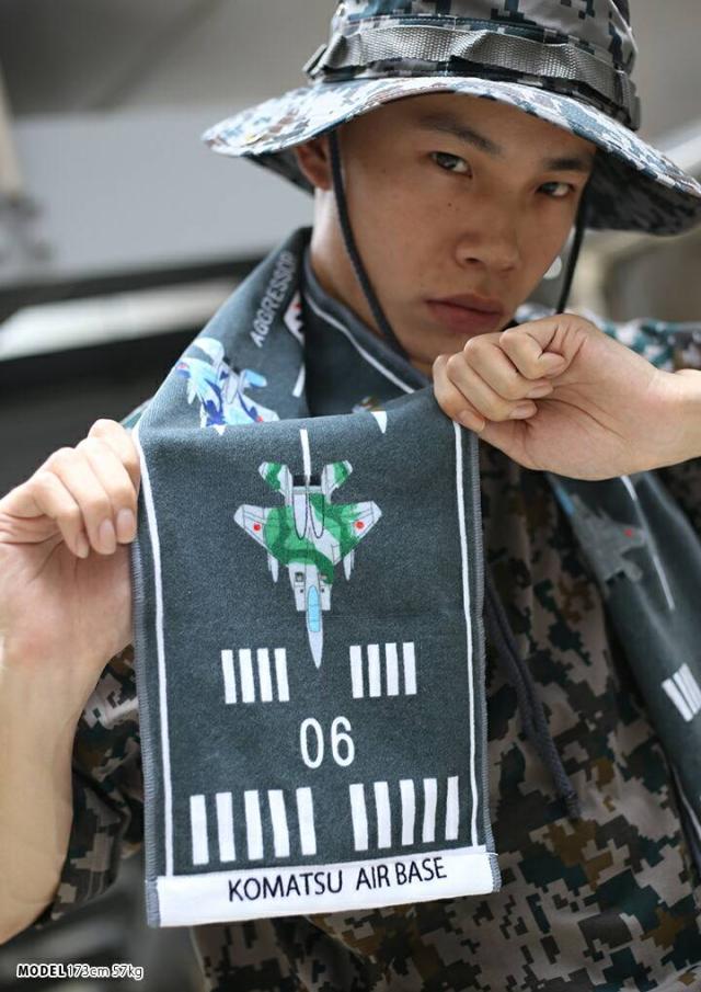 防衛省自衛隊グッズ 滑走路 ロングタオル 新作 メンズ レディース グレー マフラー 今治タオル かっこいい F 1 おしゃれ 日本製