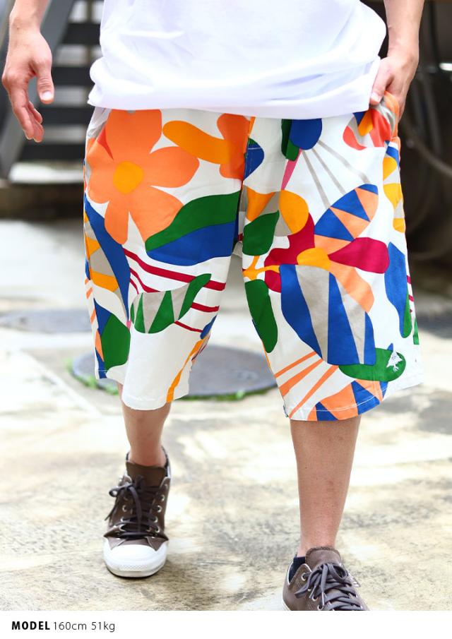 超目玉 Lrgハーフパンツチノパンメンズレディース春夏用白エルアールジーショートパンツゆったり太めパンツおしゃれかっこいい柄パンツ花柄大人b 最大30 Off Airportandgo Com