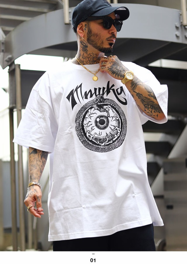 MISHKA Tシャツ 半袖 メンズ 白 黒 大きいサイズ ミシカ