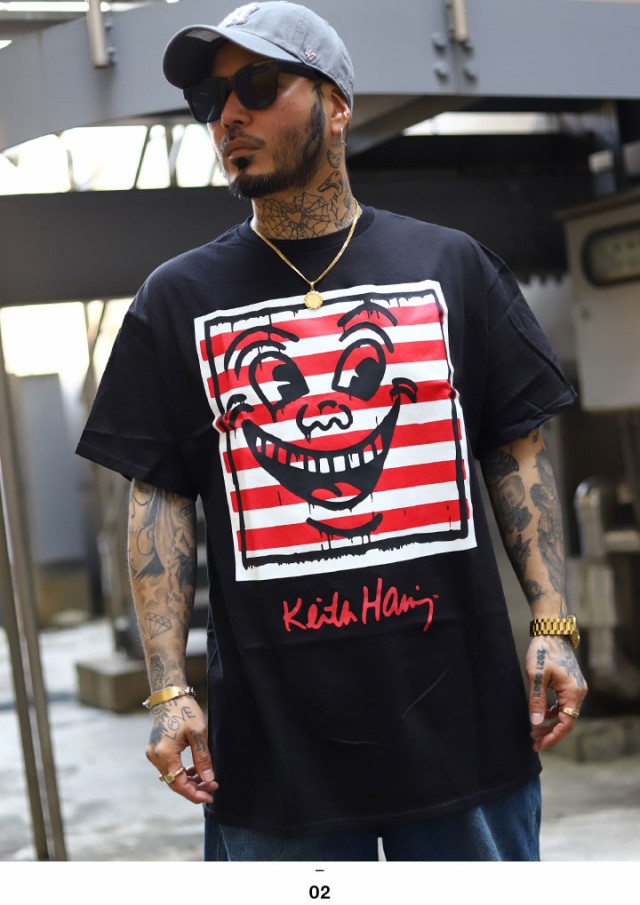 ラスト1点即日完売キースヘリングKeithHaringビッグTシャツブラック ...