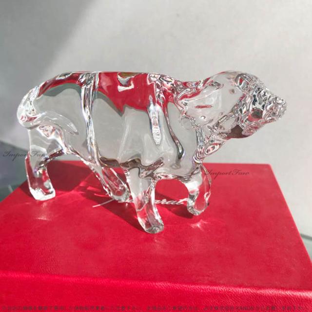 Baccarat 干支　丑年　2009年 クリスタルガラス バカラ クリスタルオックス 牛 クリア 干支 丑 ウシ Baccarat 2009