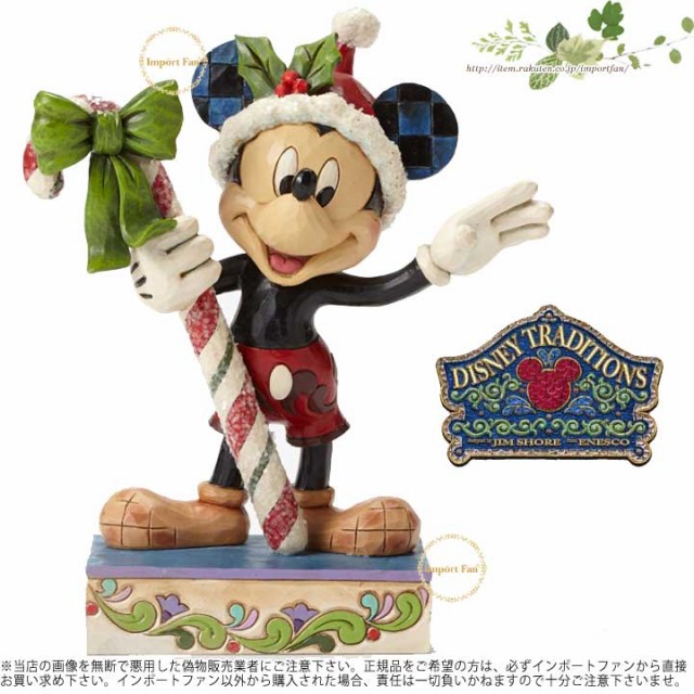 直営店限定 ジムショア ミッキーマウス クリスマス キャンディ ディズニー Sweet Greetings Mickey Mouse With Candy Cane Figurine Jimshor Expectation Www Iacymperu Org