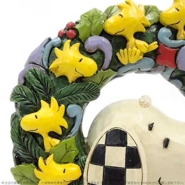 通販 チャーリー Snoop ブラウン Jim Shore ジムショア クリスマス スヌーピー とウッドストックのリース Pws Yazd Ac Ir