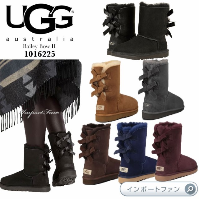 【新品】UGG®︎♡ベイリーボウ ギンガムリボン ネイビー