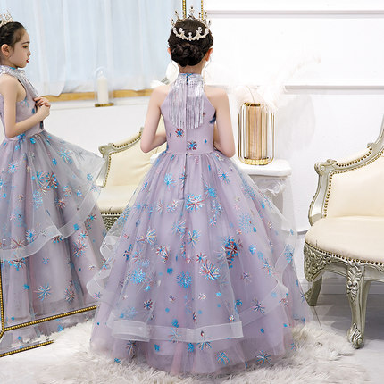 子供 ドレス ロング マキシ丈 セール 特集 プリンセス 大人っぽい パープル キッズドレス ピアノ 女の子 可愛い 発表会 誕生日