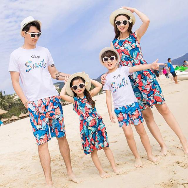 キッズ 親子ペア ルック 親子お揃い お揃いコーデ 親子ペアルック 家族ペアルック お揃い カップル ワンピース Tシャツ パンツ 夏 海 の通販はau Wowma ワウマ A Closet 商品ロットナンバー