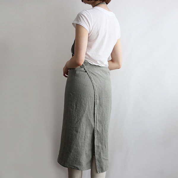 Seal限定商品 フルエプロン マノン エルムグリーン 81 リーノエリーナ Lino E Lina エプロン かわいい シンプル ナチュラル 前掛け リネン 送料無 高級感 Carlavista Com