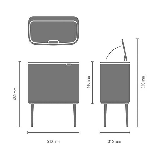 brabantia ブラバンシア Bo タッチビン 36L ホワイト 313509の通販はau