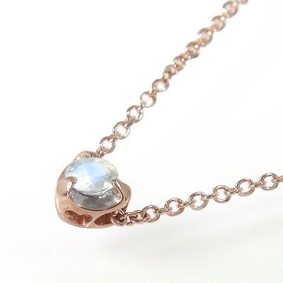 在庫再入荷 ネックレス PAY マーケット - ジュエリー工房 alma au PAY マーケット店|商品ロット ブルームーンストーン ネックレス k18ピンクゴールド ハート 一粒ペンダント レディースの通販はau 定番人気安い
