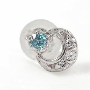 在庫あお得 ピアス ブルートパーズピアス 流れ星 月 片耳 プラチナ ダイヤモンド トリロジーピアス スタッド シリコンキャッチ付き レディースの通販はau PAY マーケット - ジュエリー工房 alma au P 豊富な正規品