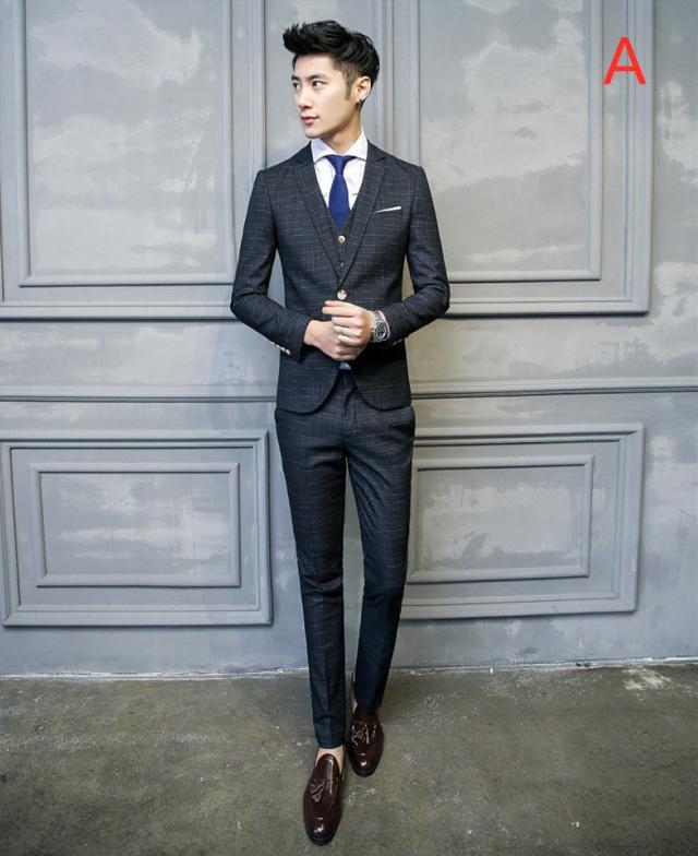 二次会 就 スーツセットアップ メンズ メンズ 3ピーススーツ スーツ 忘年会 ビジネススーツ 3点セット 就 フォーマル 1つボタン 入学式 紳士 結婚式