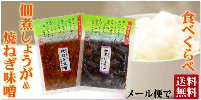 佃煮しょうが 焼きねぎ味噌 おかず味噌 メール便