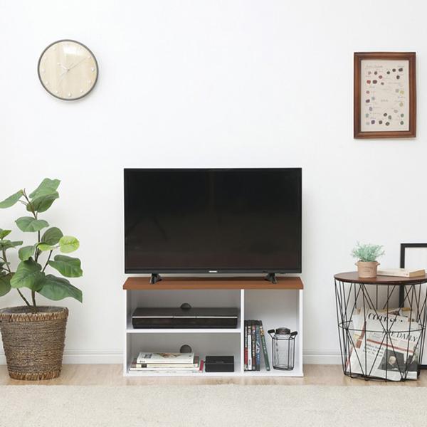 TV台テレビ置き収納インテリア棚茶色黒白ベージュアイリスオーヤマ