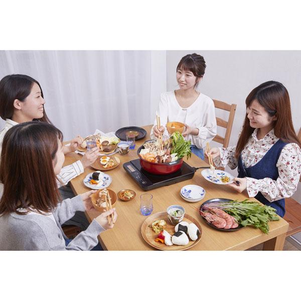 調理家電クッキングヒーターパネル付焼く温める炒める煮る茹でる沸かす黒1口IHコンロ1400W液晶付きブラックIHC-TE7-Bアイリスオーヤマ 