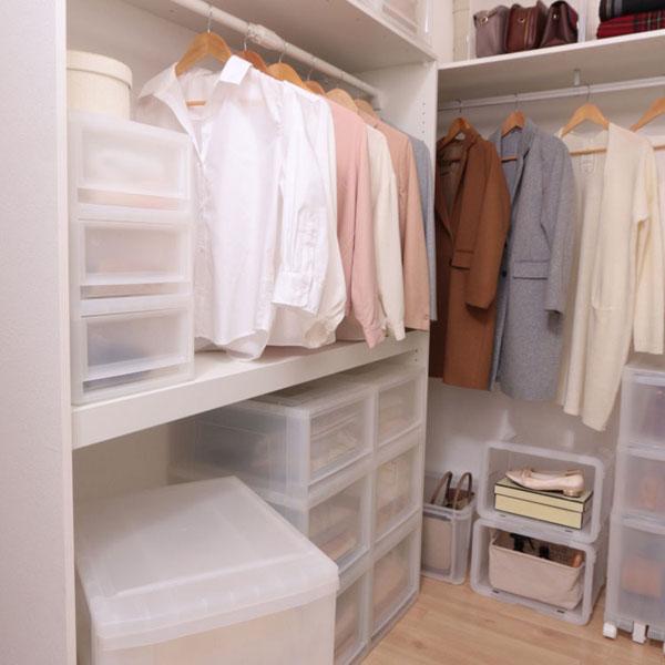 チェストクリアチェストクリアケースクローゼット収納クリアボックス収納ケース収納ボックス衣装ケース収納衣類収納プラスチック引出しスタッキング浅型ボックスチェストナチュラルMBC-Sアイリスオーヤマ 