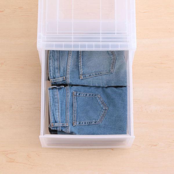 チェストクリアチェストクリアケースクローゼット収納クリアボックス収納ケース収納ボックス衣装ケース収納衣類収納プラスチック引出しスタッキング深型ボックスチェストナチュラルMBC-MDアイリスオーヤマ 