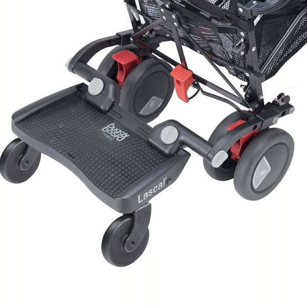 立脚ボード上の子用軽量ベビーカー立ち乗りラスカル外出買い物取付簡単バギーボードグレーLascal 