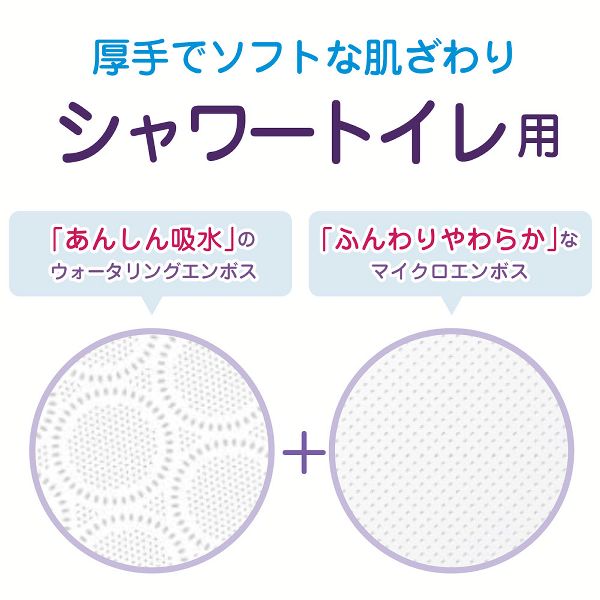 kleenexトイレットペーパートイレットティシューシャワー用1.5倍長持ち35mダブル8ロール×8セットクリネックス 