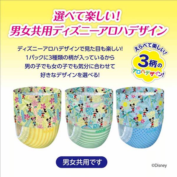グ〜ンスイミングパンツ水遊びベビーBIGサイズディズニーアロハデザインGOO.Nエリエール大王製紙グーンスイミングパンツBIGサイズ12枚男女共用