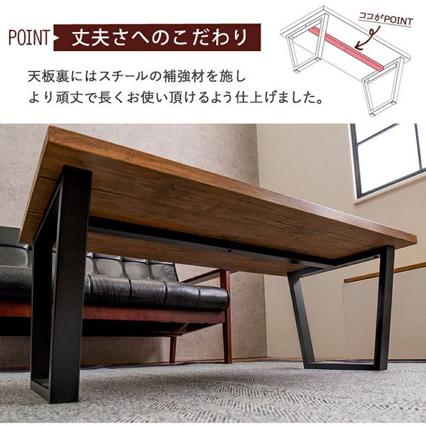 白テーブル台形ヴィンテージブルックリンコンパクト長方形一人暮らしセンターテーブルデスクローテーブル 