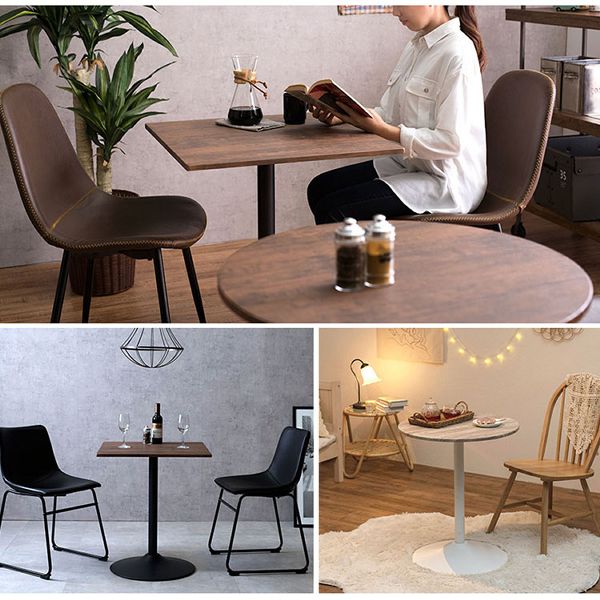 カフェテーブルおしゃれカフェ風サイドテーブルコーヒーテーブル四角丸北欧モダンシンプルテーブル（丸） 