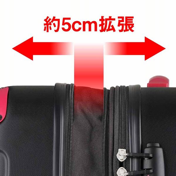 スーツケースキャリーバッグ拡張エキスパンダブル4輪トラベル軽量旅行ティーアンドエス3-5泊拡張ハードZIPキャリー47LT&S 