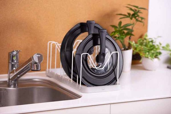 THERMOSフタふた蓋折りたたみ取っ手スタンド式ガラス窓収納サーモス折りたたみスタンド式フタブラック