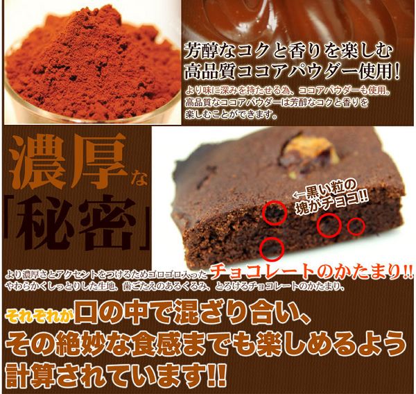 【お徳用】高級チョコブラウニーどっさり1kg 