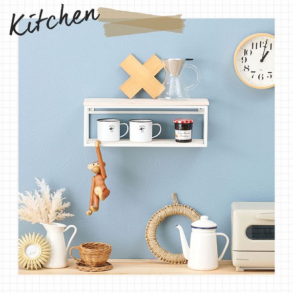 壁掛けラックウォールシェルフディスプレイオープン収納取付簡単壁面おしゃれトイレ棚ナチュラル飾り棚アイアン幅45cm壁掛けラック 