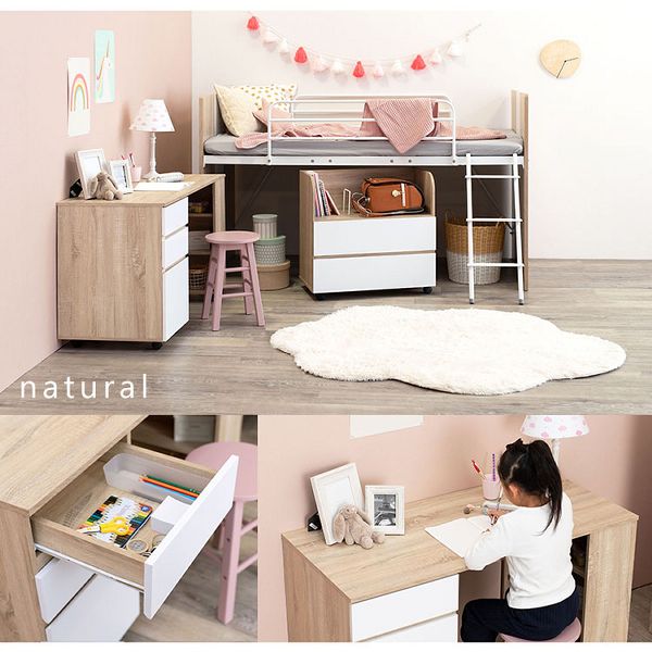 システムベッドロフトベッドベッドデスクワゴンキッズ子供ロフトレイアウトデザイン子供部屋学習机秘密基地収納子供用システムベッド 