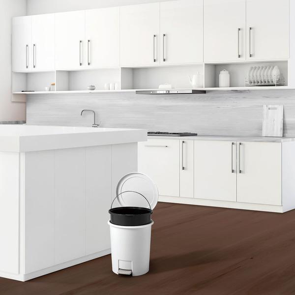 ペダルペールゴミ箱屋内ペール手が触れないダストボックスシンプルスタイリッシュ足で開ける清潔キッチンエバンペダルペール12Lホワイト 