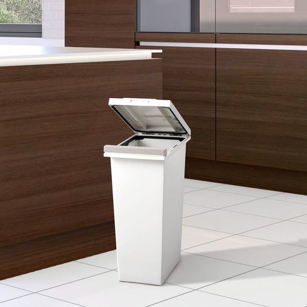 防臭臭い漏れ生ごみプッシュペールゴミ箱パッキン付臭い対策ゴミの臭いおむつペットシーツエバンMP密閉プッシュペール20Lホワイト 