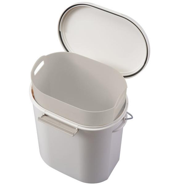 防臭臭い漏れ生ごみパッキンゴミ箱パッキン付臭い対策ゴミの臭いおむつペットシーツエバンペール11Lホワイト 