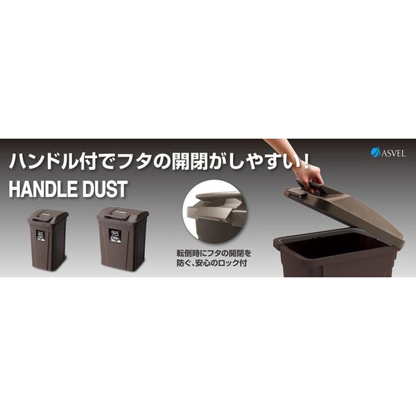 ゴミ箱屋外ペールハンドル付ロック付ゴミの分別生ごみベランダスタイリッシュカラス対策捨てやすいSPハンドル付ダストボックス45 