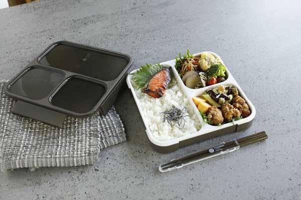 コンパクト弁当箱おしゃれワンプレート設計かばんに入れやすいシービージャパンCBJ抗菌仕様縦置きFOODMAN薄型ランチボックス汁漏れ防止薄型弁当箱抗菌フードマン800 