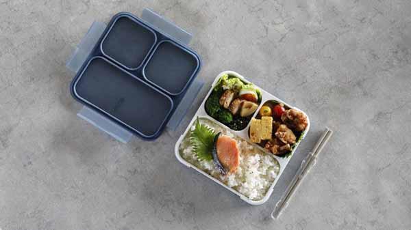 コンパクト弁当箱おしゃれワンプレート設計かばんに入れやすいシービージャパンCBJ抗菌仕様縦置きFOODMAN薄型ランチボックス汁漏れ防止薄型弁当箱抗菌フードマン800 