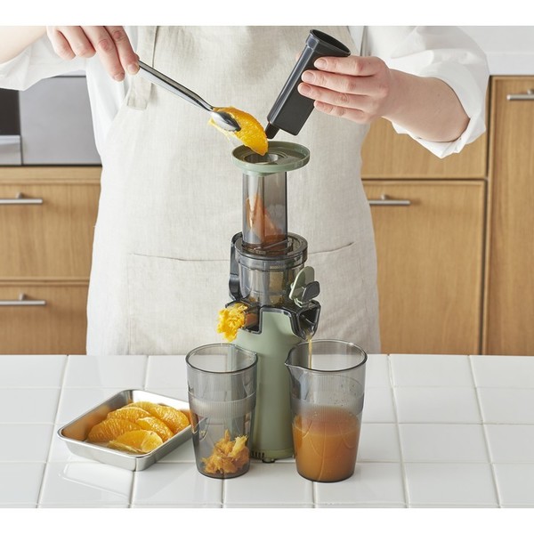 スロージューサー健康コンパクト栄養素が壊れにくい生きた酵素スムージーフレッシュジュースお手入れ簡単デザイン家電ラドンナミニスロージューサー 