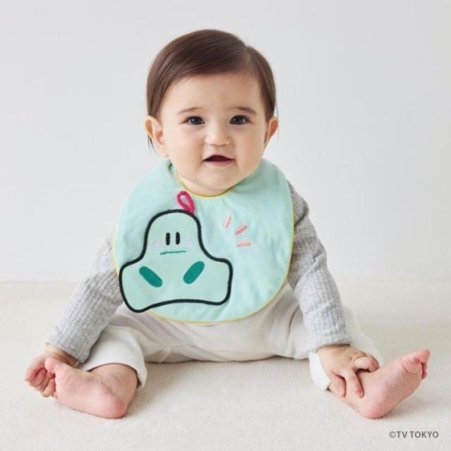 赤ちゃん小物食事よだれかけシナぷしゅカラフルグッズギフトプレゼントキャラクターおともだちスタイ ヨロレイヒ ライトピンクダッドウェイ