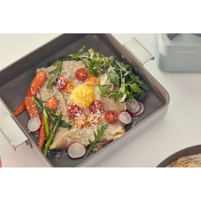 フライパン鍋韓国韓国キッチンウェア可愛い時短ワンプレートタイパ取っ手付き韓国鍋プレーティング四角パン22cmTTS 