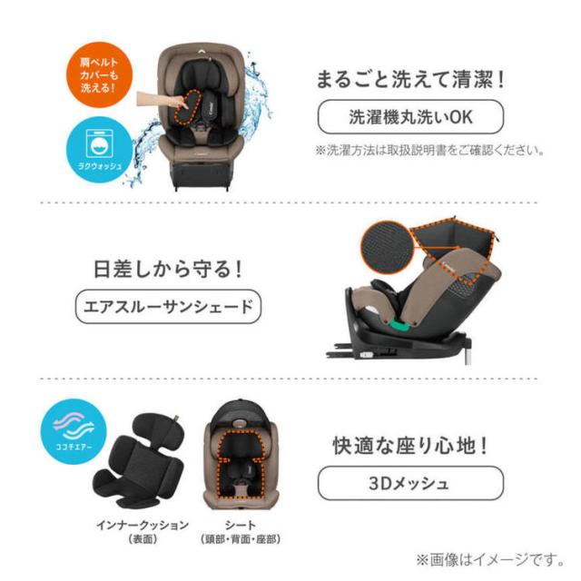 おでかけチャイルドシートコンビ10才頃まで使えるロングユースR129ISOFIX固定回転コンパクトクルムーヴロングR129エッグショックEAコンビ 