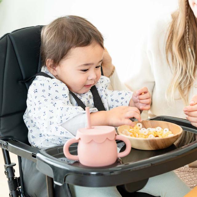 ベビーチェアハイタイプ折り畳み自立式ネビオテーブル取り外し2層テーブル食品衛生法合格6カ月からサッと拭けるPUレザーテーブル3段階スライドフットレスト3段階調整自立式折りたたみベビーハイチェアS-1Nebio 