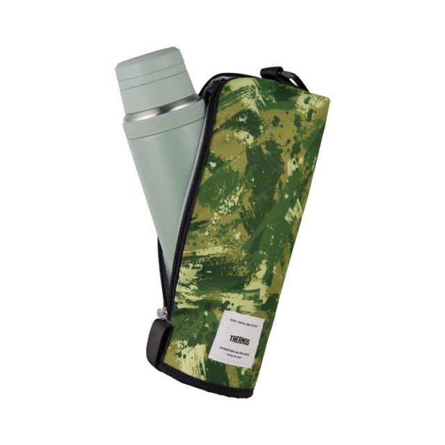 さーもすTHERMOS水筒ケースボトルポーチ袋持ち運び保護ショルダー付手洗い可能サーモス水筒用ポーチ保冷断熱保冷マイボトルポーチ1L 