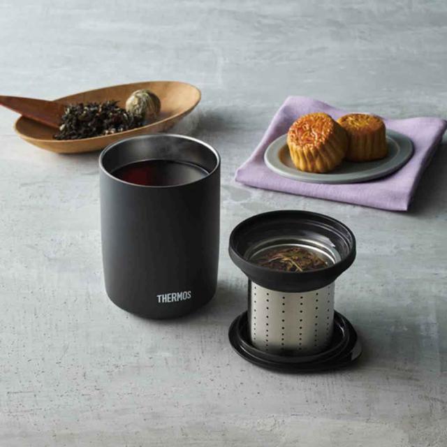 さーもすTHERMOSカップ茶こし付ティストレーナー付湯呑コップ保温保冷お茶サーモスタンブラーティストレーナー付湯呑食洗器対応真空断熱ティータンブラー0.4L