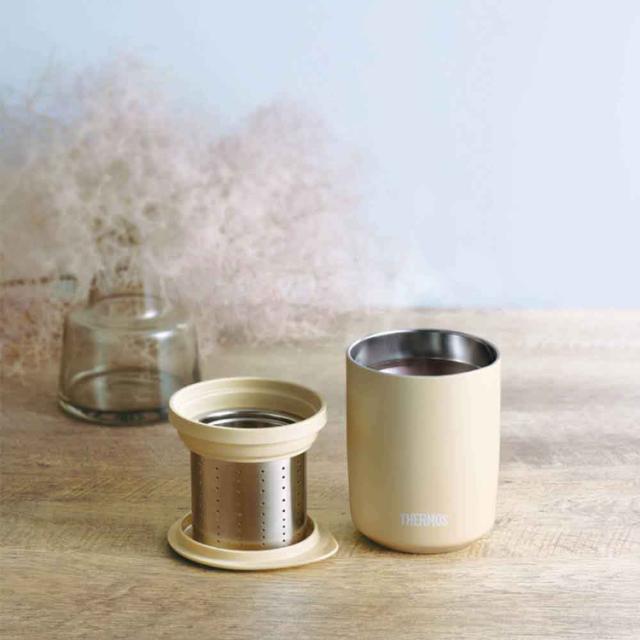 さーもすTHERMOSカップ茶こし付ティストレーナー付湯呑コップ保温保冷お茶サーモスタンブラーティストレーナー付湯呑食洗器対応真空断熱ティータンブラー0.4L