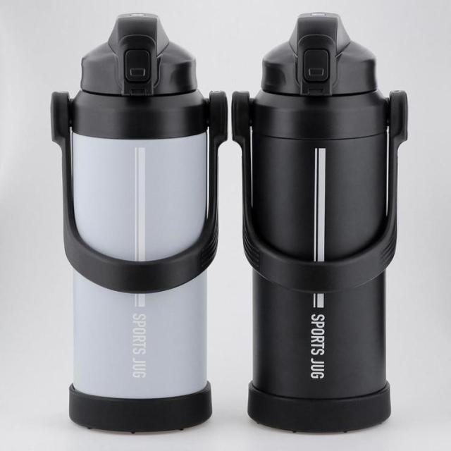 スポーツボトル夏キャンプ大容量洗いやすい飲みやすい直飲みハンドル付きワンタッチオープンお手入れ簡単ベストコダブルステンレススポーツジャグ水筒2.2L保冷専用ベストコ 