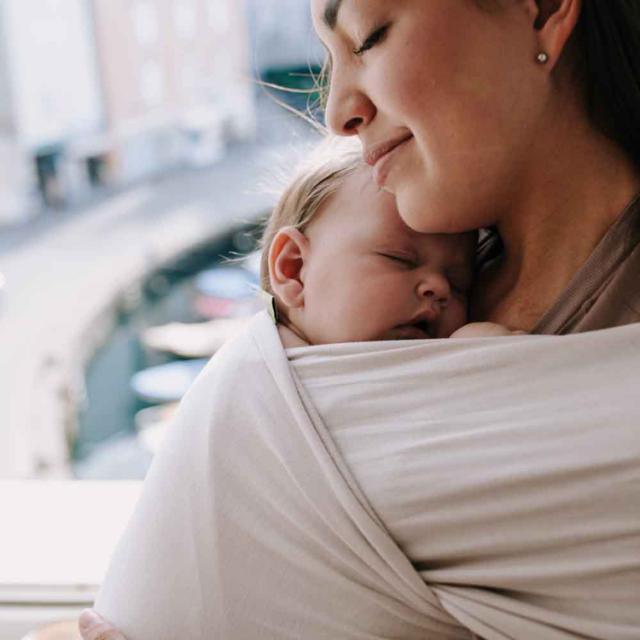 抱っこ紐BobaWrapだっこひもベビーラップ新生児から天然素材オーガニック綿オーガニックコットン密着一枚生地洗濯可能出産祝い男女兼用ベビーキャリーボバラップセレニティオーガニックboba（ボバ） 