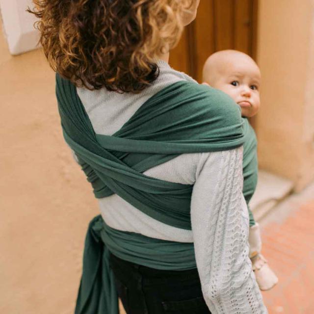 抱っこ紐BobaWrapだっこひもベビーラップ新生児から天然素材オーガニック綿オーガニックコットン密着一枚生地洗濯可能出産祝い男女兼用ベビーキャリーボバラップセレニティオーガニックboba（ボバ） 