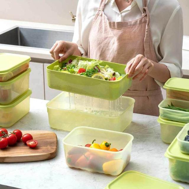 保存容器野菜保存鮮度保持電子レンジ食洗機冷凍抗菌セットBPAフリーベストコLIVPLUS保存容器9点セットグリーンベストコ