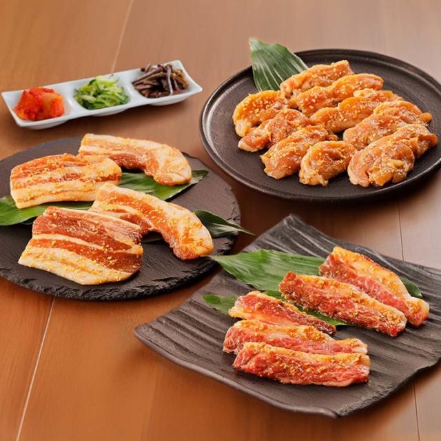 焼肉大貫牛カルビ豚カルビ鶏もも肉冷凍タレお取り寄せ贈答用グルメ国産焼肉大貫詰合せ（牛／豚／鶏）計4P新宿　大貫 